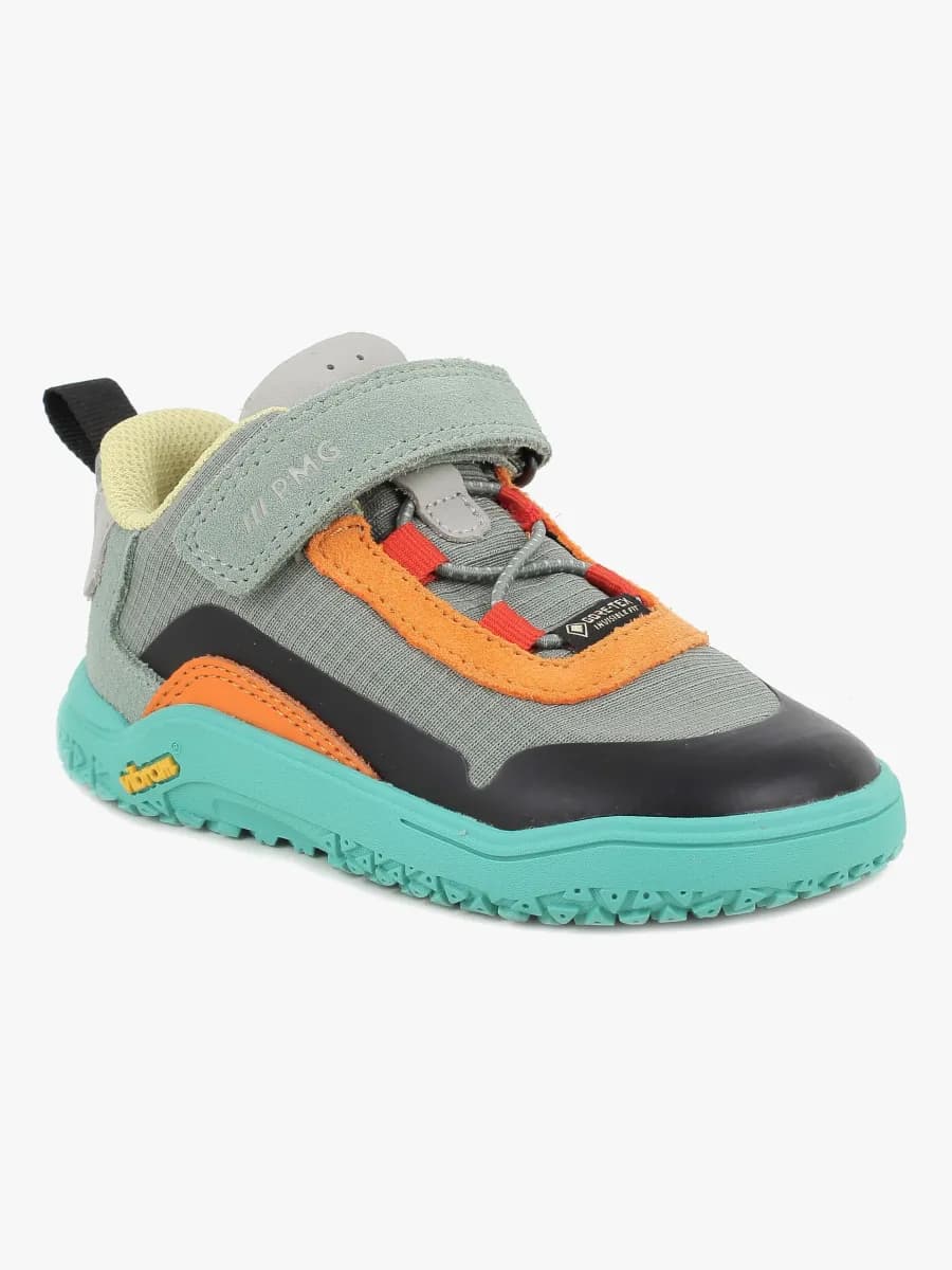 Primigi Pyr GTX Barefoot Sneakers, Green/Orange, 25