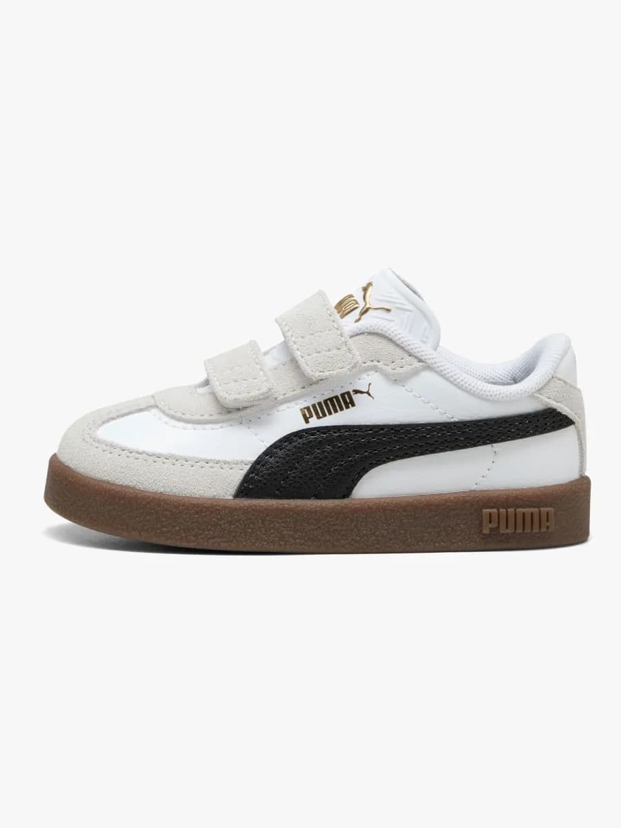 Puma Club II Era V Infant Sneakers, White/Black, 22