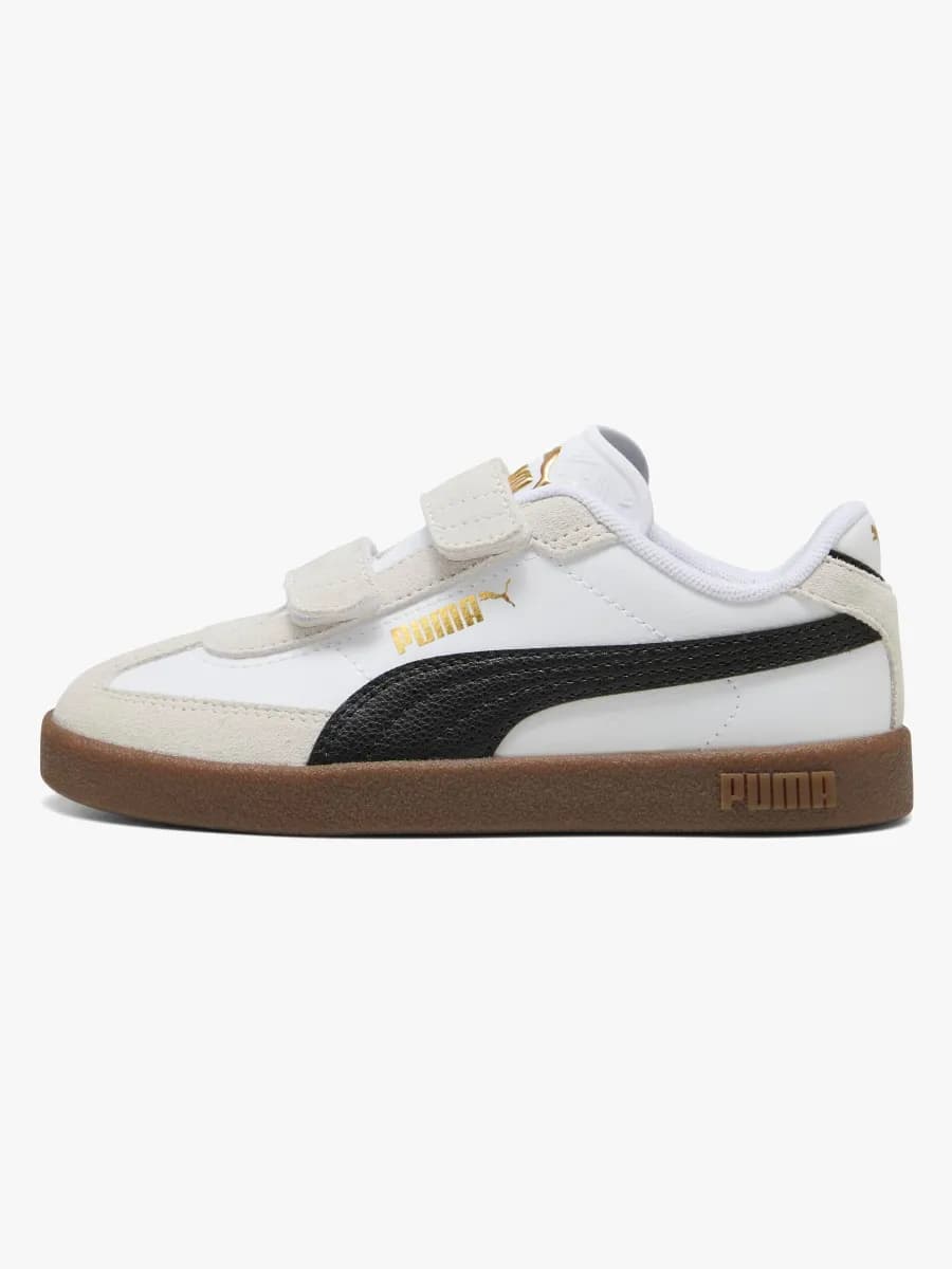 Puma Club II Era V PS Sneakers, White/Black, 32
