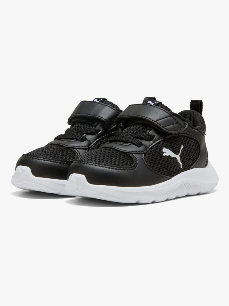 Puma Fun Racer 2 AC+ Infant Sneakers, Black/White, 22