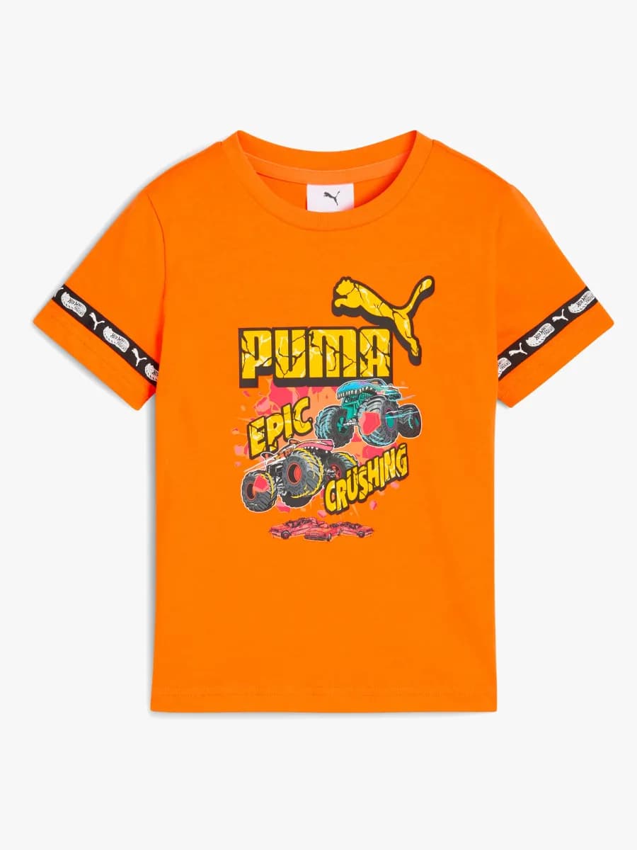 Puma Hot Wheels T-shirt, Orange Glo, 110