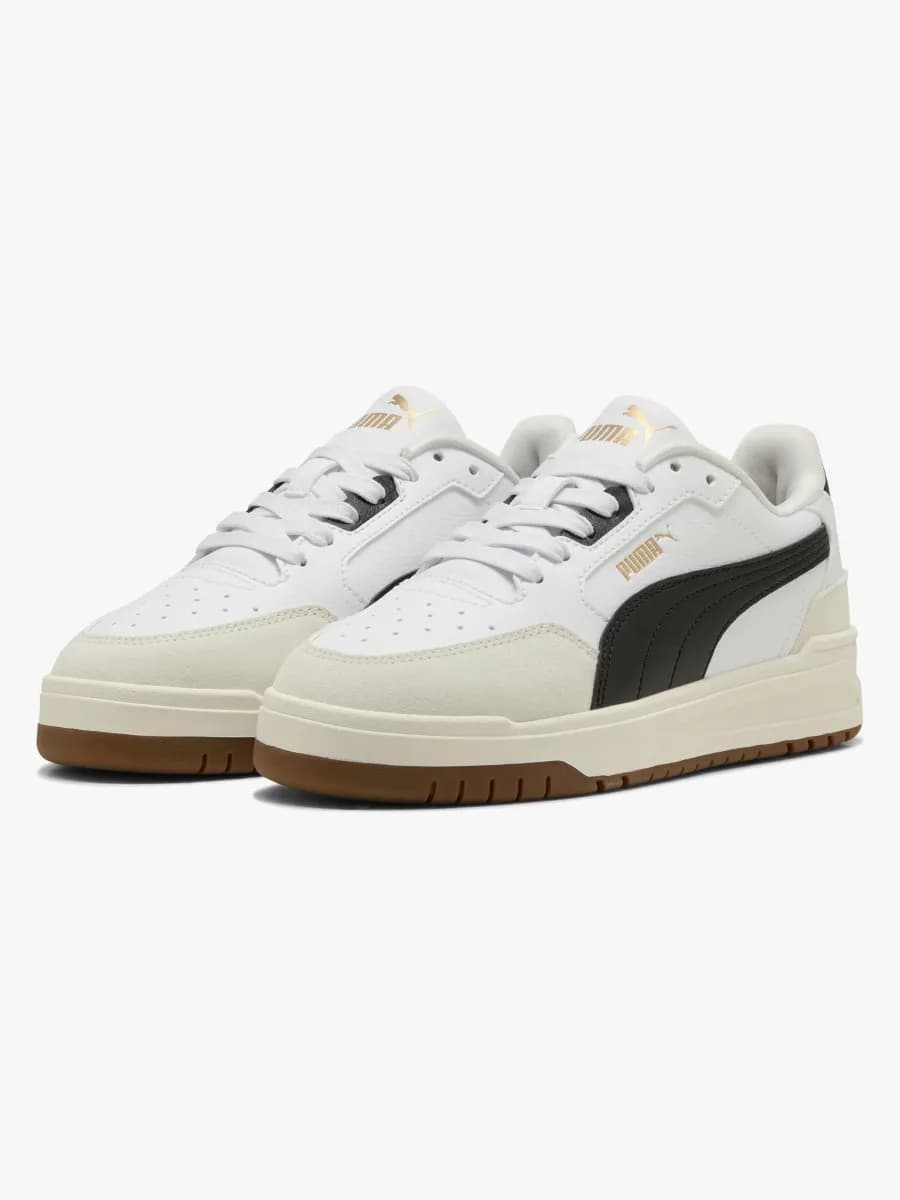 Puma Shuffle Downtown Lo OG Jr Sneakers, White/Black, 36