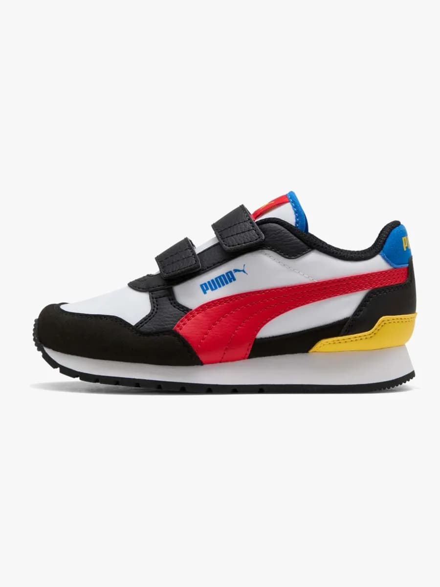 Puma ST Runner v4 NL V PS Sneakers, White/Red/Black, 34