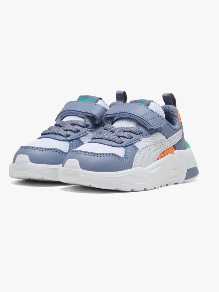 Puma Trinity 2 LT AC+ Infant Sneakers, White/silver Mist, 25