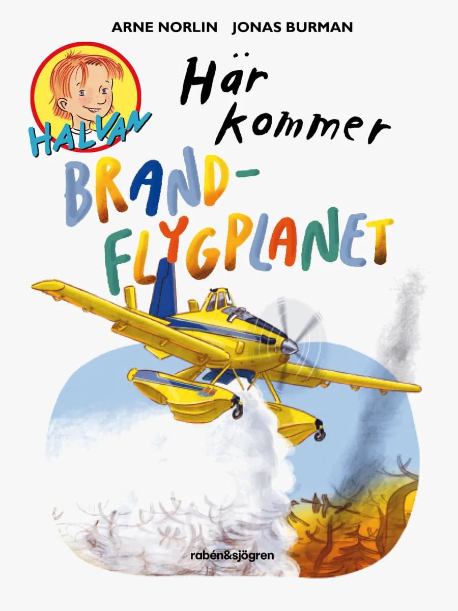 Rabén &  Sjögren Bok Halvan Här kommer brandflygplanet