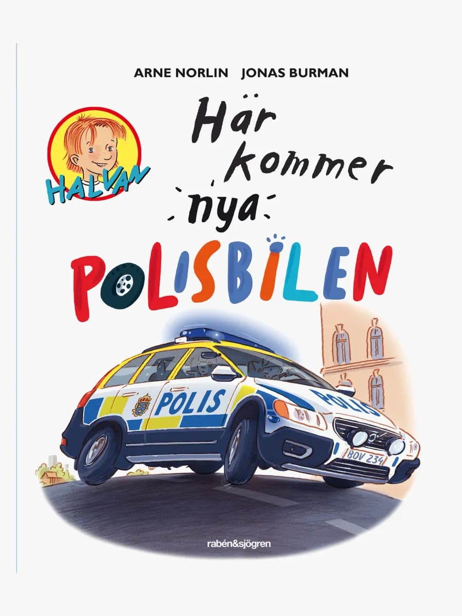 Rabén &  Sjögren Bok Här Kommer Nya Polisbilen