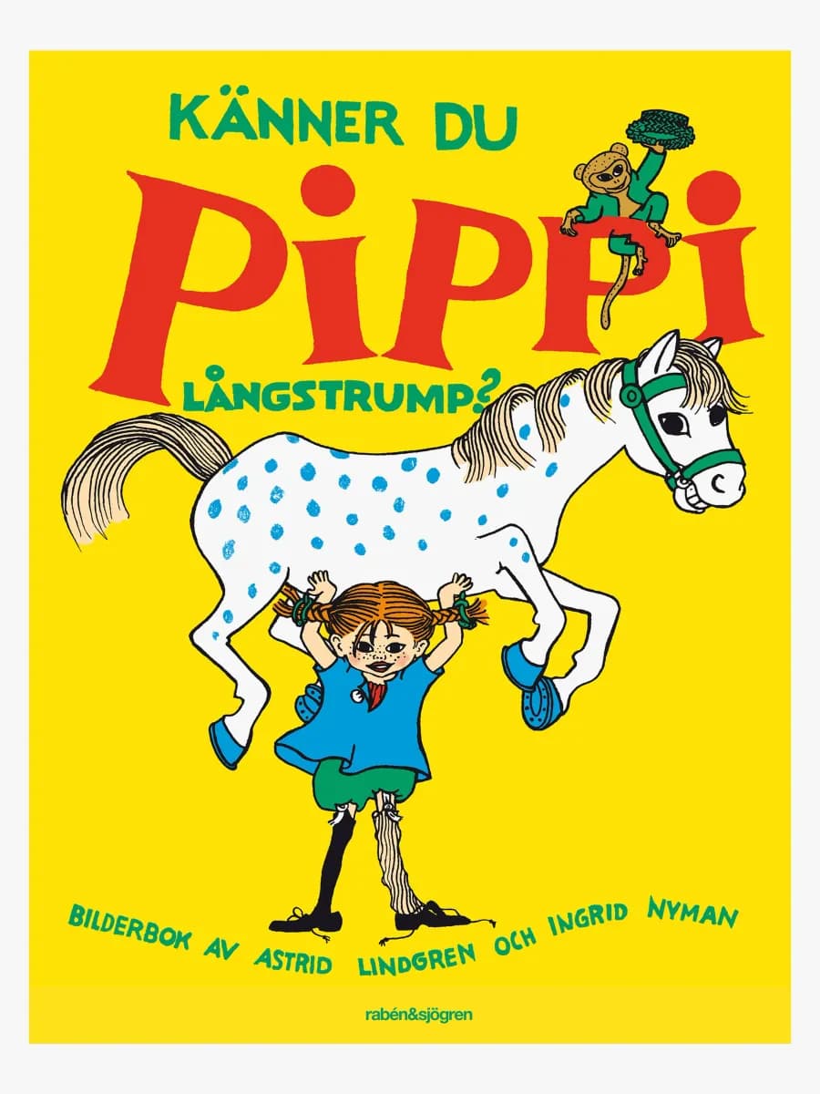 Rabén &  Sjögren Bok Känner Du Pippi Långstrump