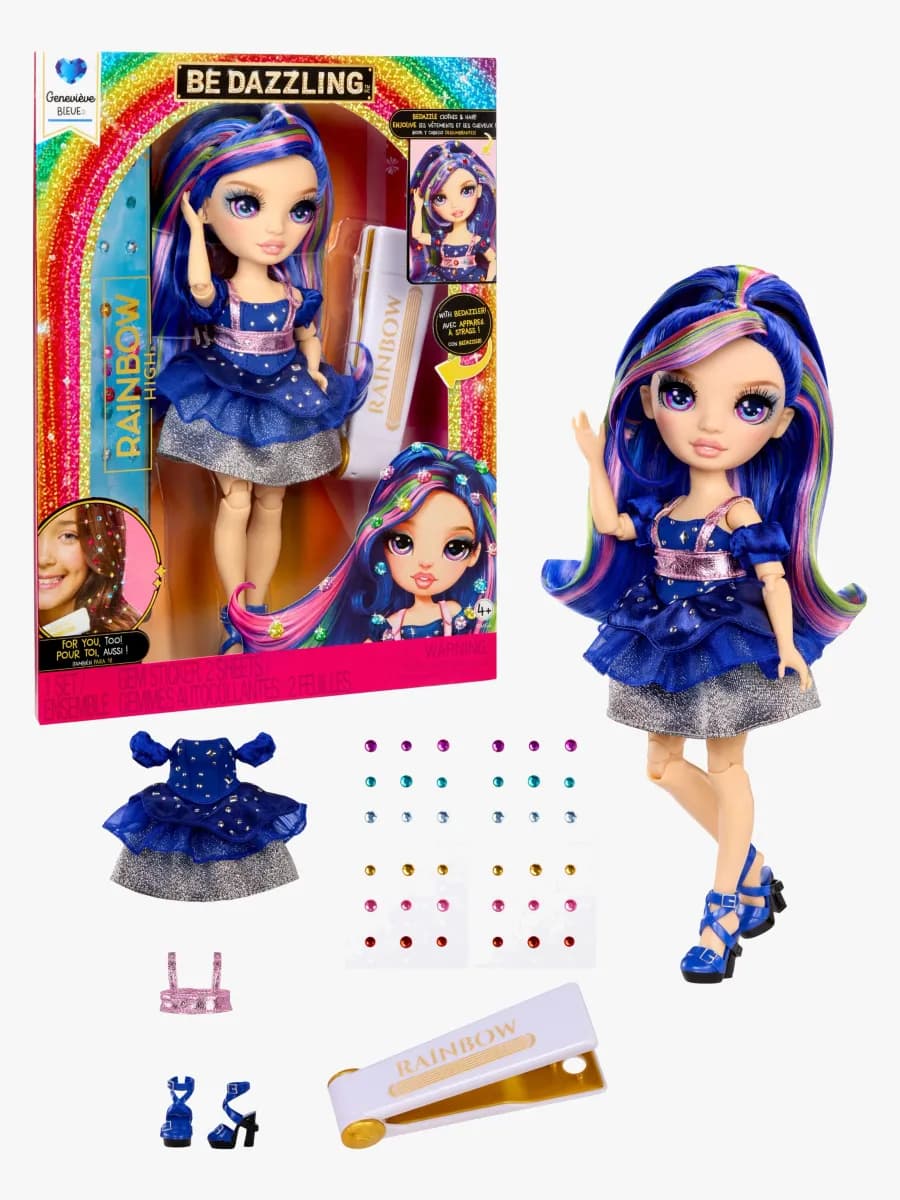 Rainbow High Be Dazzling Modedocka Genevieve Bleue, Blå