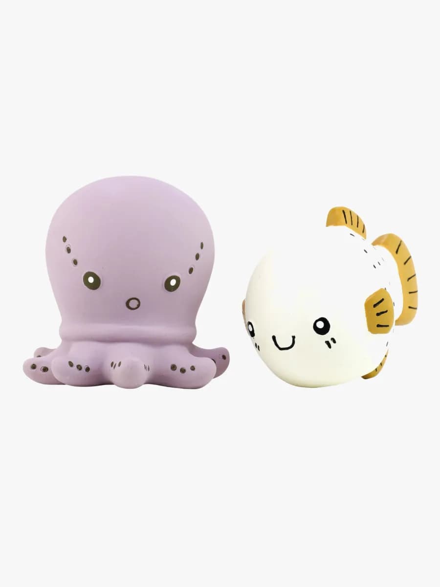 Rätt Start Badleksak 2-Pack Bläckfisk &  Fisk