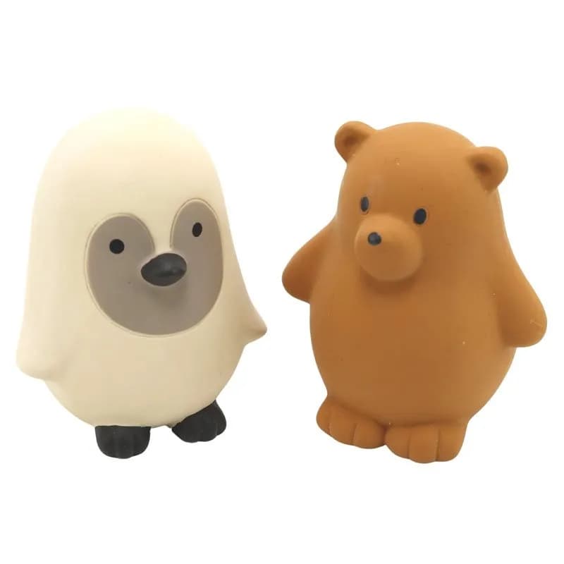Rätt Start badleksak naturgummi 2-pack, nordiska djur