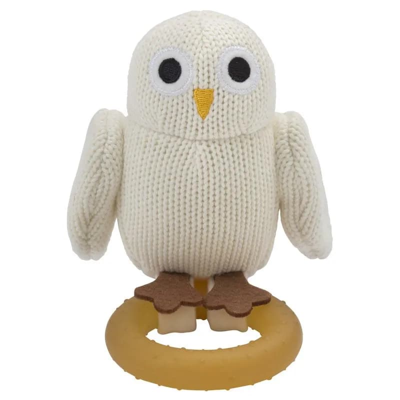 Rätt Start bitleksak med naturgummiring Owls
