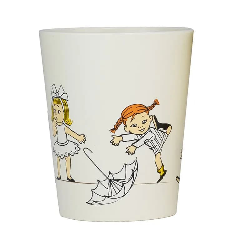 Rätt Start mugg, Pippi Cirkus beige