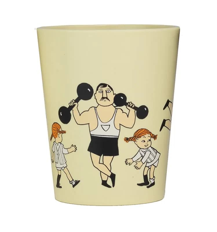 Rätt Start mugg, Pippi Cirkus gul