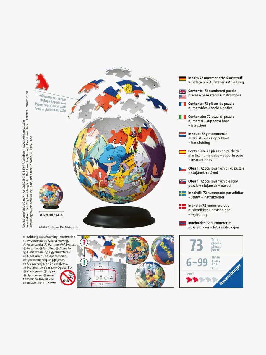 Ravensburger Pokemon 3D-Pussel, 72 Bitar