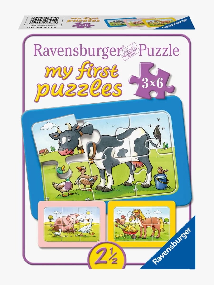 Ravensburger Pussel Djurvänner 3x6 Bitar