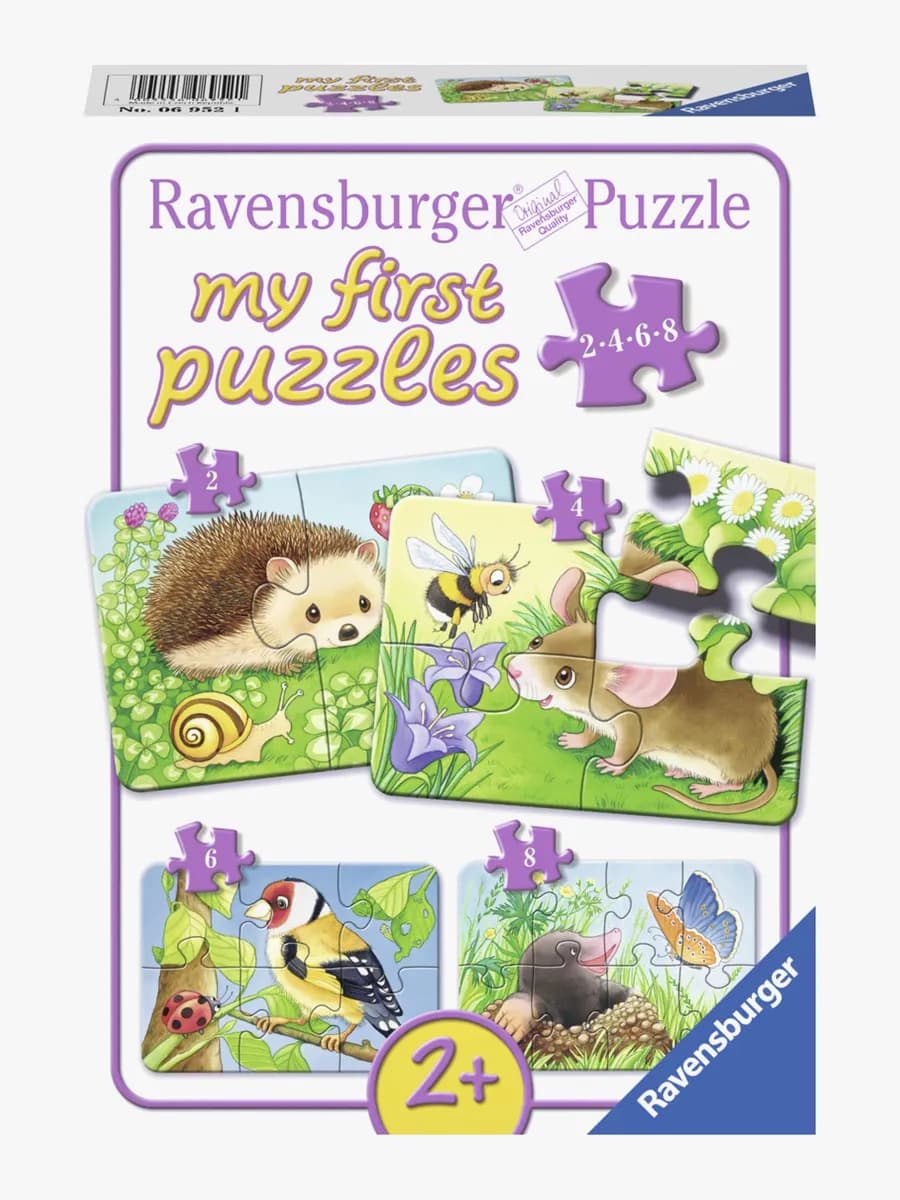 Ravensburger Pussel Skogsdjur 2, 4, 6 &  8 Bitar