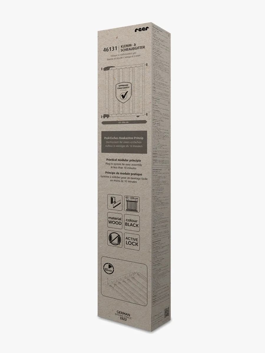 Reer Modular Principle Hybrid Säkerhetsgrind, Svart