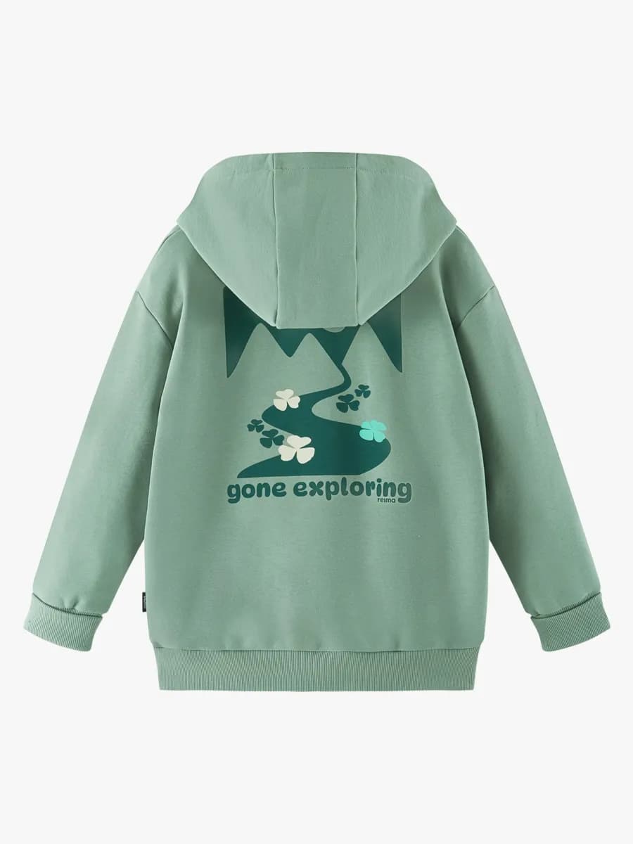 Reima Huppis Hoodie, Stone Green, 122-128
