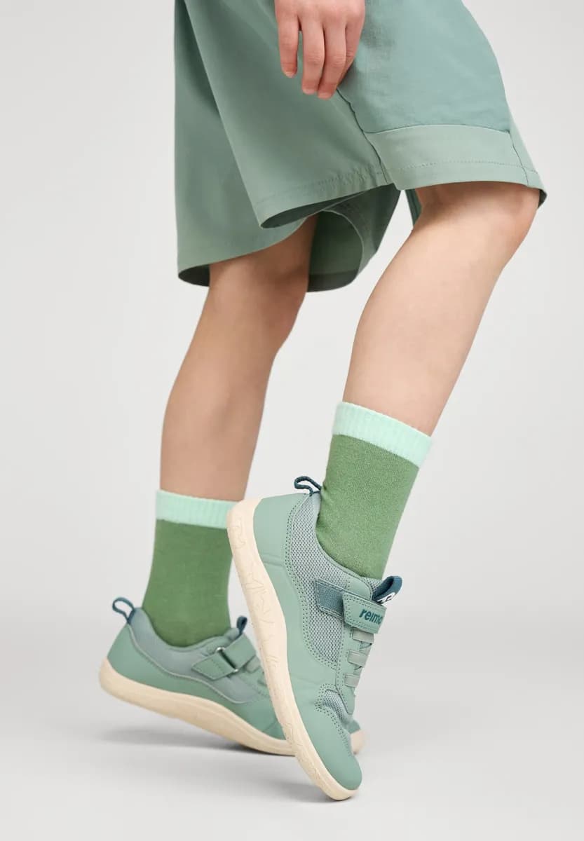 Reima Telmin Jr Barefoot Sneakers, Stone Green, 31