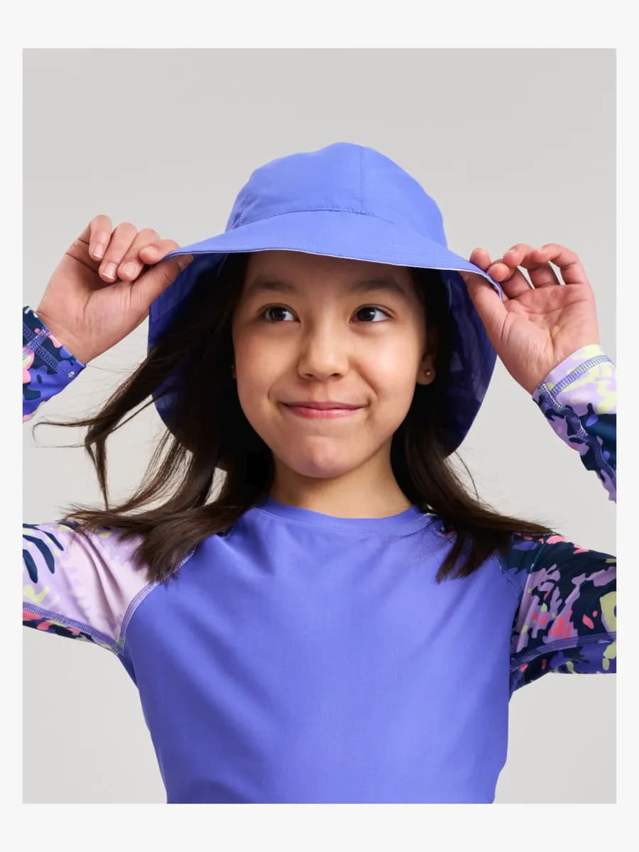 Reima Vändbar Viiri Solhatt med UV-Skydd, Breezy Violet, 52