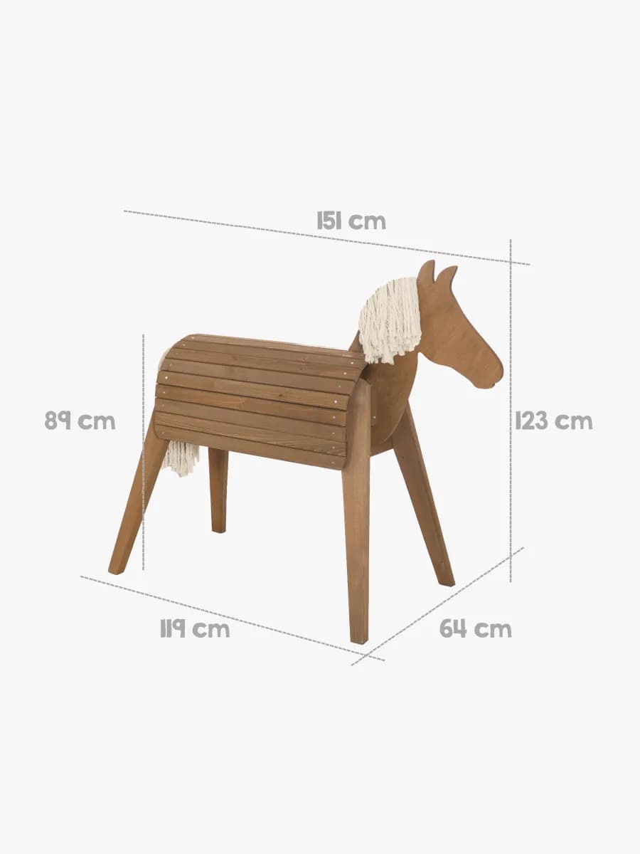 Roba Utomhus Lekhäst 123 cm, Brun
