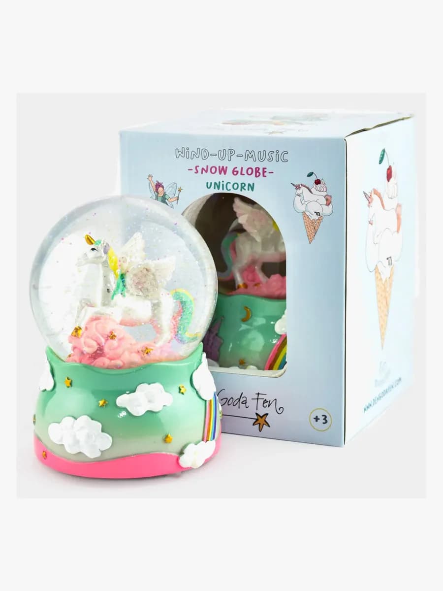 Robetoy Snöglob Unicorn Glitter Wind-up Music 14 cm