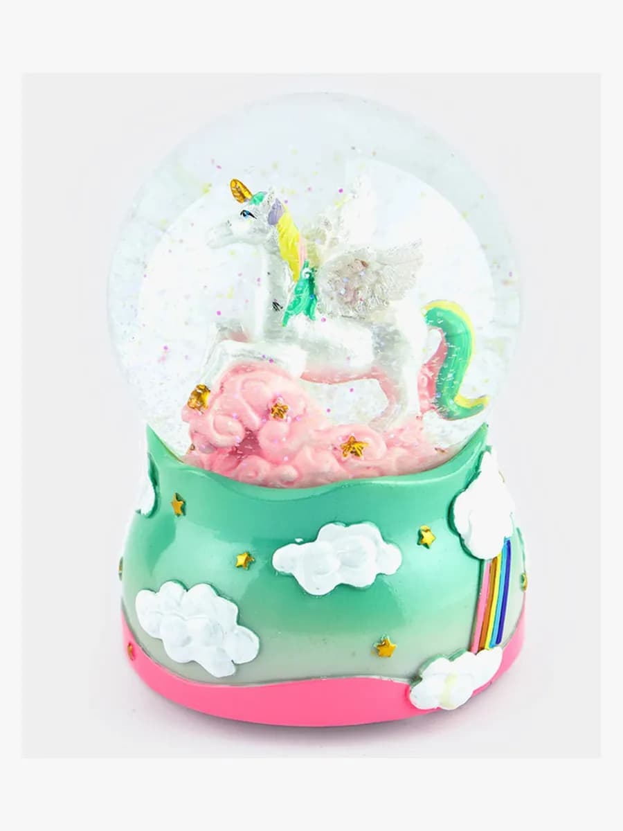 Robetoy Snöglob Unicorn Glitter Wind-up Music 14 cm