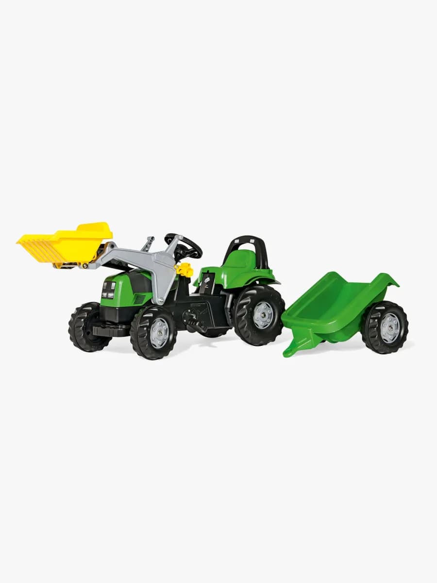 Rolly Toys Tramptraktor med Lastare och Släp, Grön