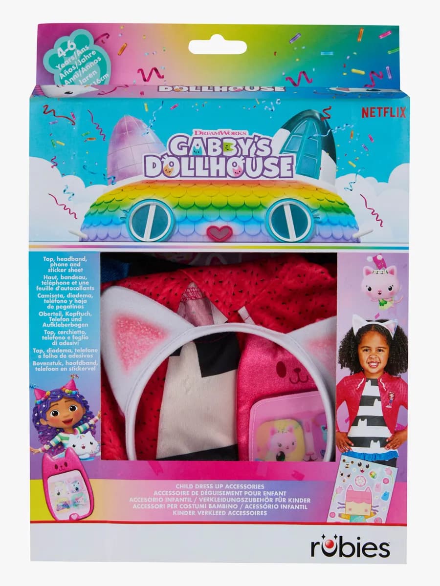 Rubies Gabby's Dollhouse Utklädnad Gåvoset, 5-6 år