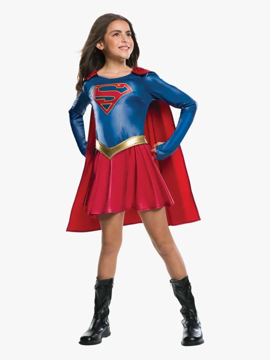 Rubies Supergirl Utklädnad med Mantel, 3-4 år