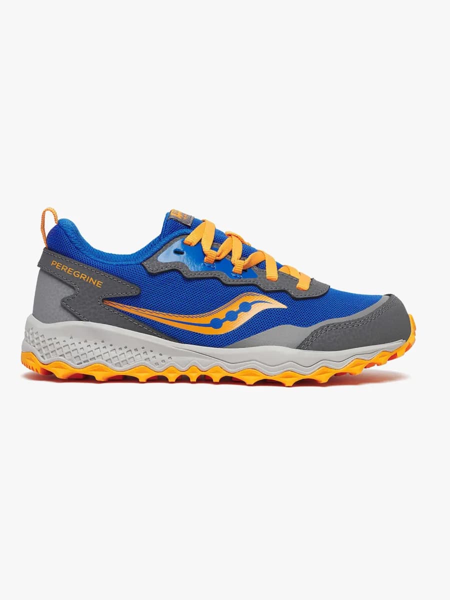 Saucony Peregrine Kids Shield Träningsskor, Blue/Orange, 36