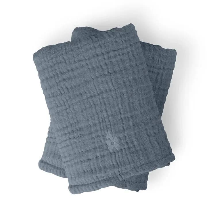 Sebra sköthandduk muslin 2-pack, forest lake blue