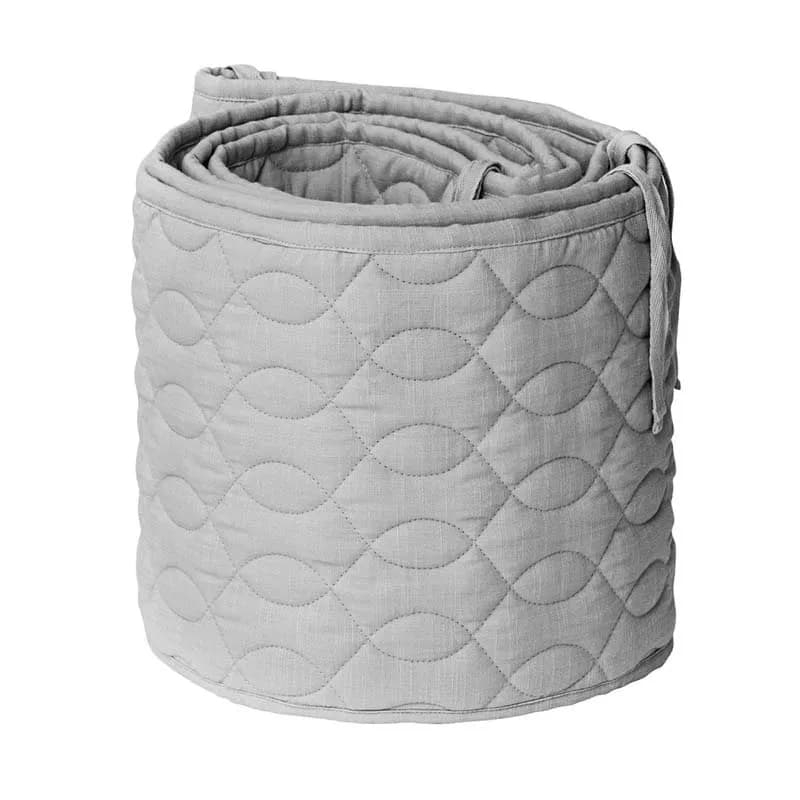 Sebra spjälskydd, quiltat elephant grey
