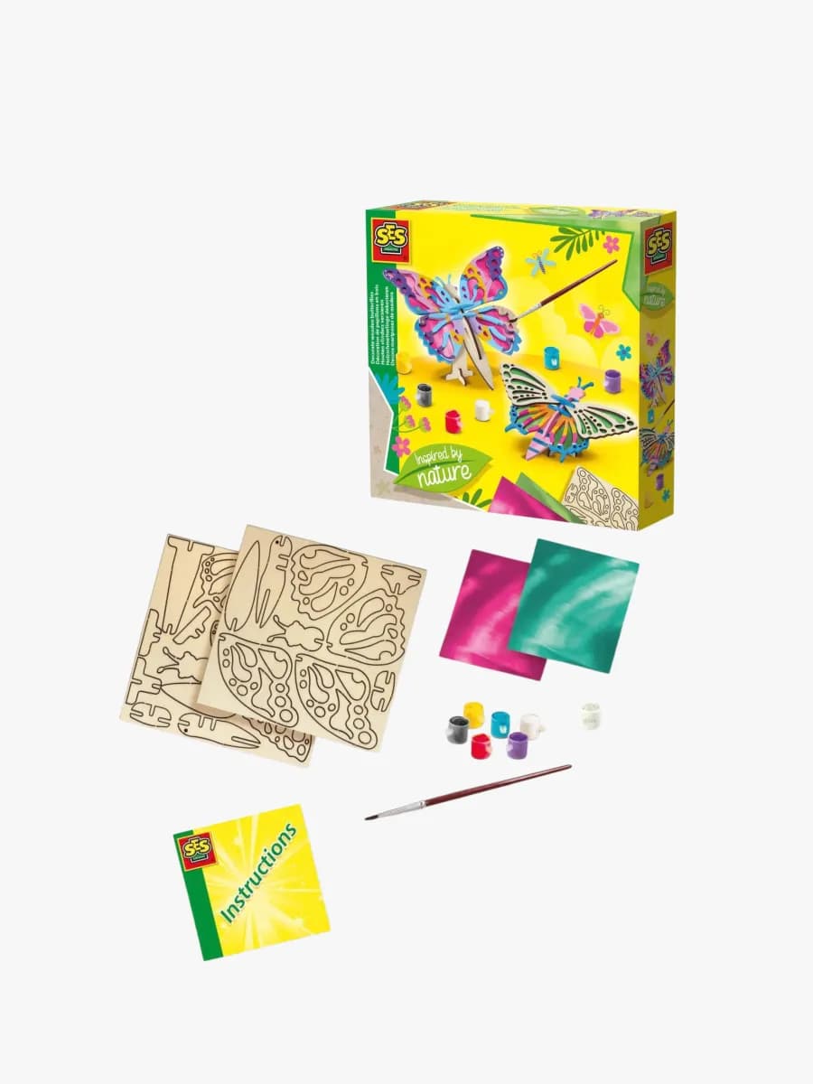 SES Creative Pysselset Dekorera Träfjärilar