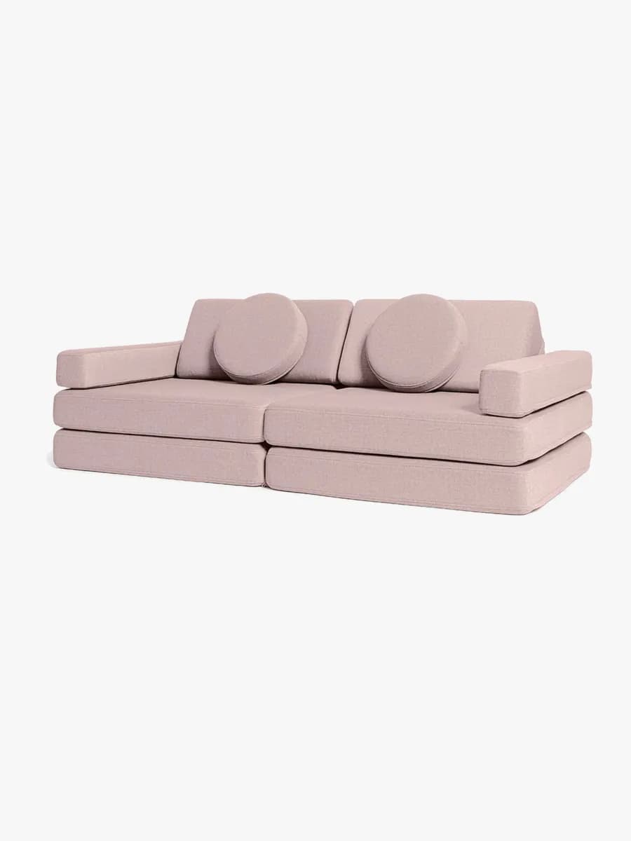 Shappy Play Byggbar Soffa 160x80 cm, Soft Pink