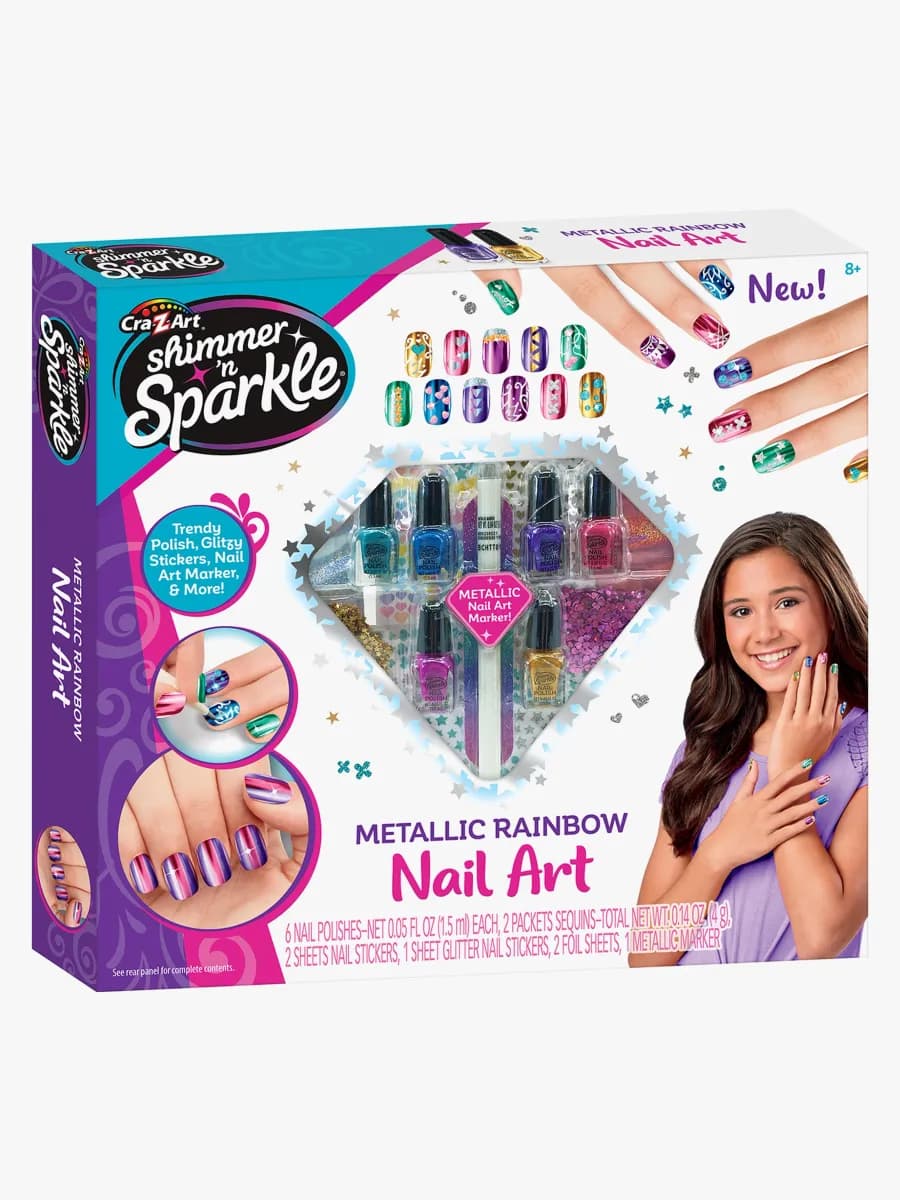 Shimmer N Sparkle Regnbågsnaglar Metallic