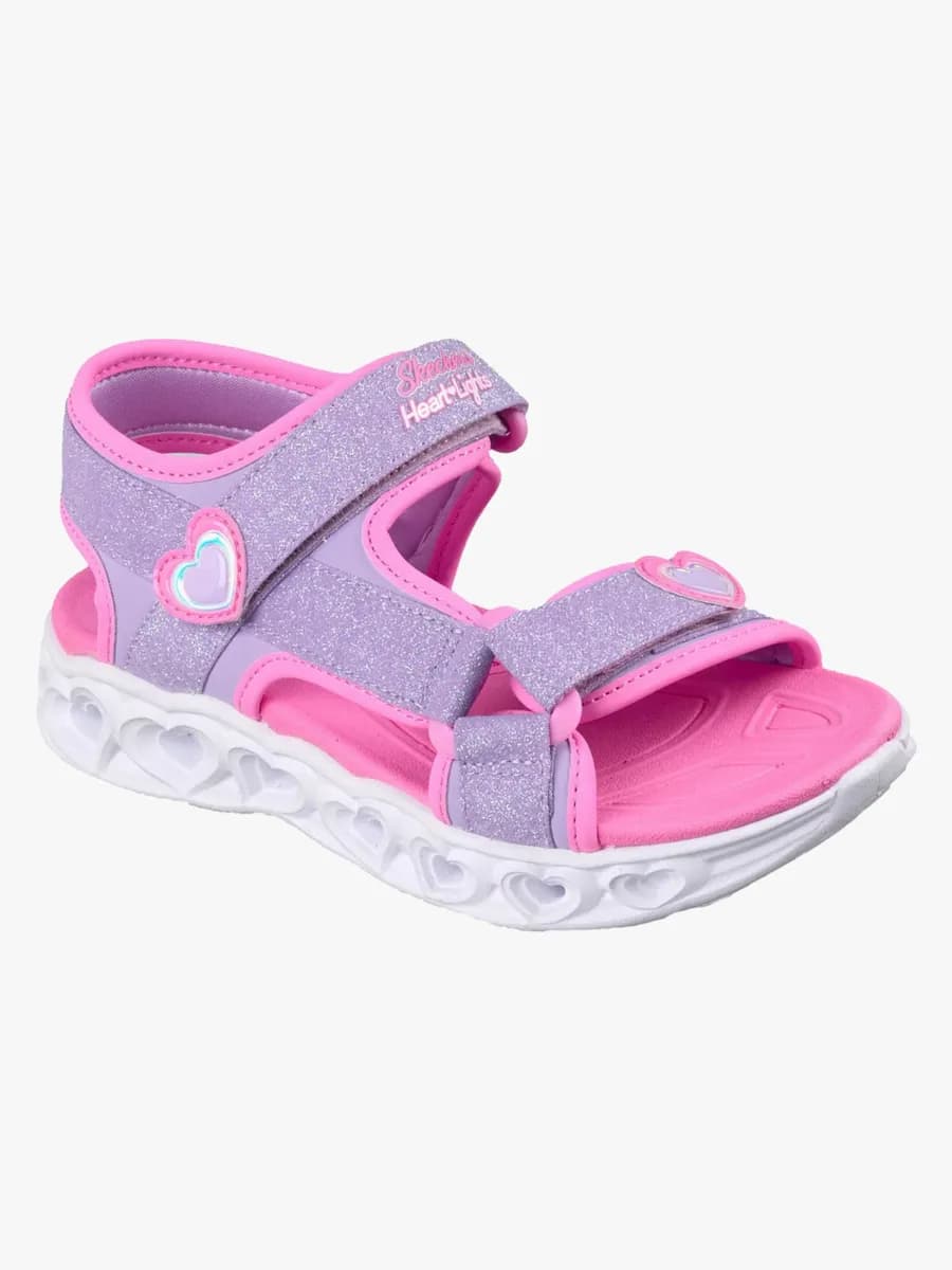 Skechers Heart Lights  Blinkande Sandaler, Purple, 29
