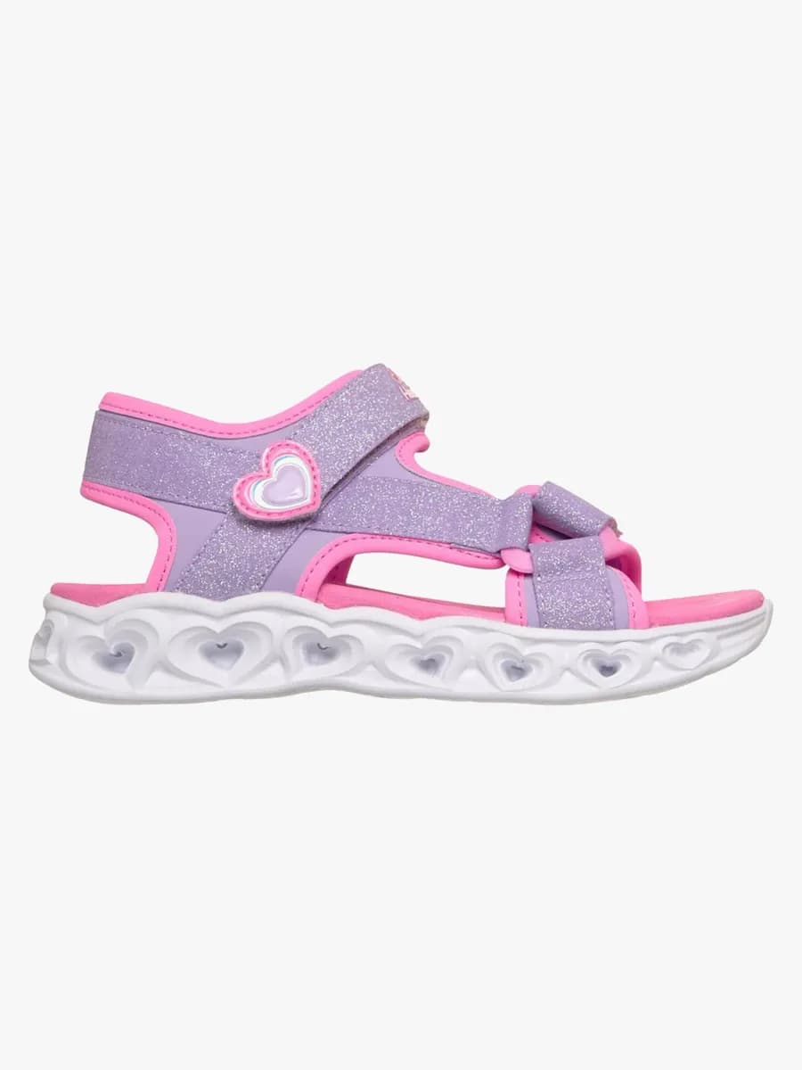 Skechers Heart Lights  Blinkande Sandaler, Purple, 29