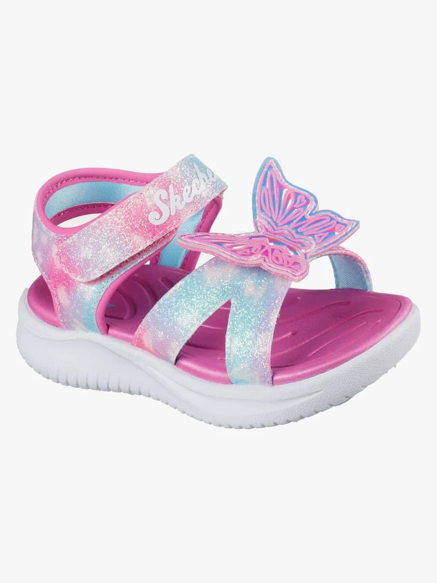 Skechers Jumpsters Butterfly Brites  Blinkande Sandaler, Pink, 21