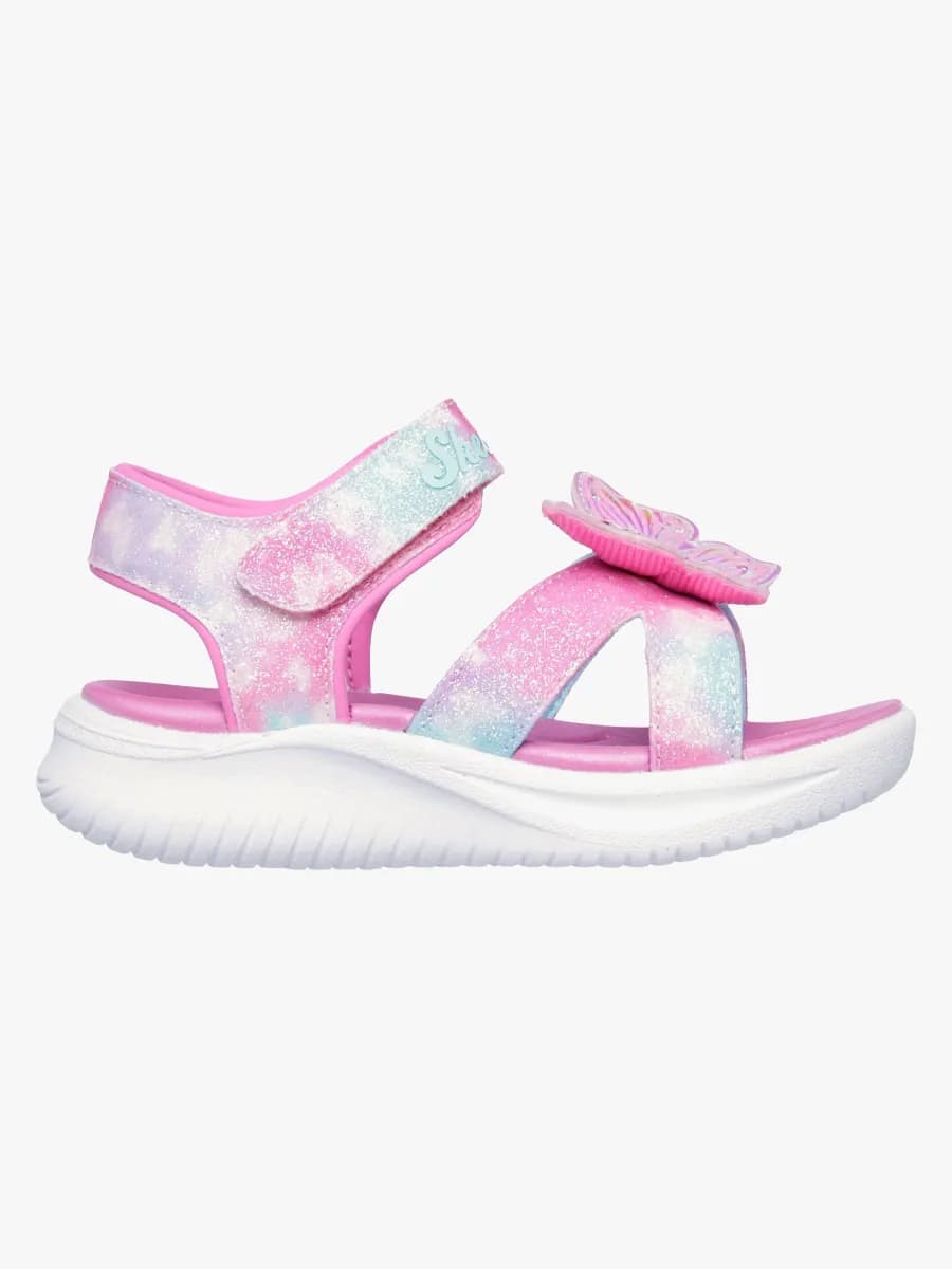 Skechers Jumpsters Butterfly Brites  Blinkande Sandaler, Pink, 21