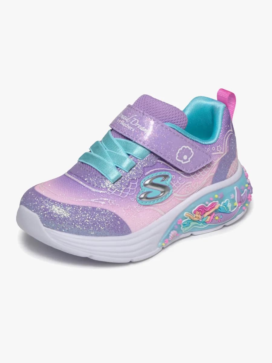 Skechers My Dreamers Lil Mermaid  Blinkande Sneakers, Purple, 21