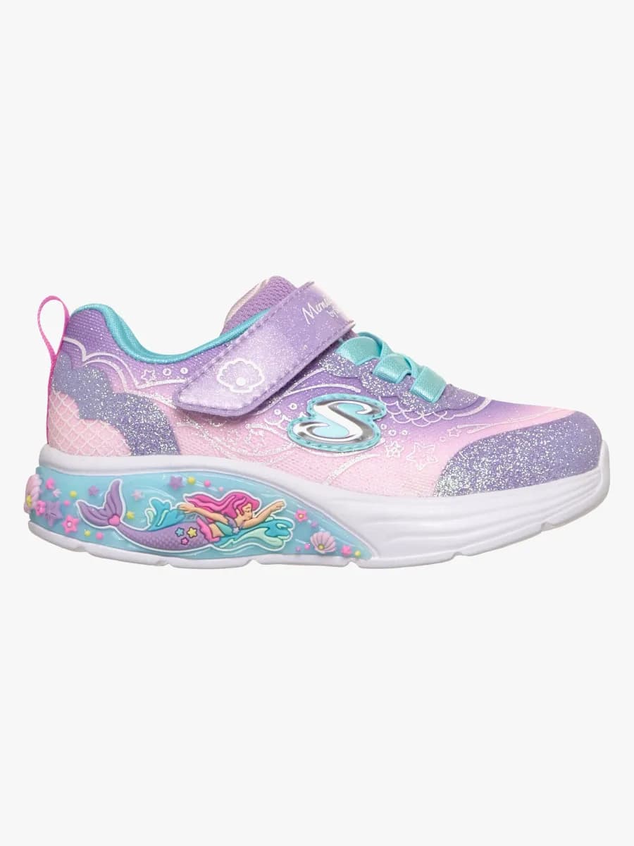 Skechers My Dreamers Lil Mermaid  Blinkande Sneakers, Purple, 21