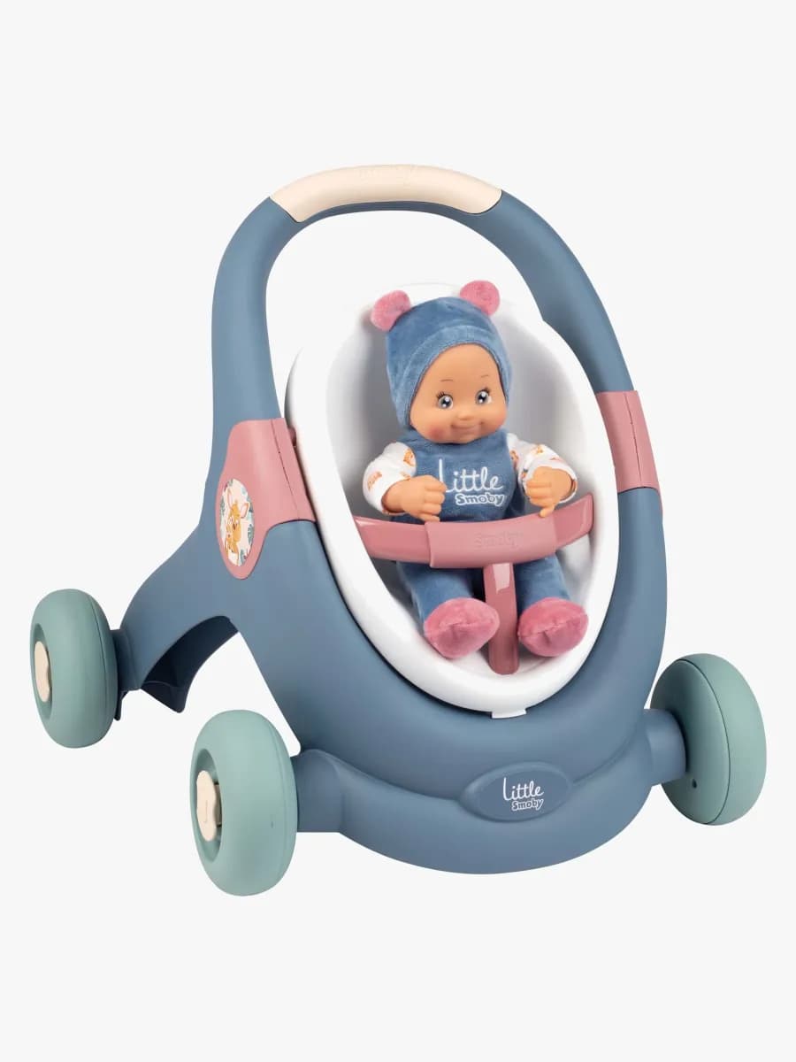 Smoby Little Smoby 3-i-1 Lära-gå-vagn med Docka