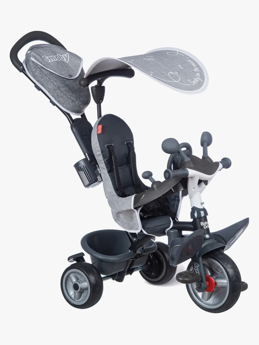 Smoby Trehjuling Baby Driver, Grå