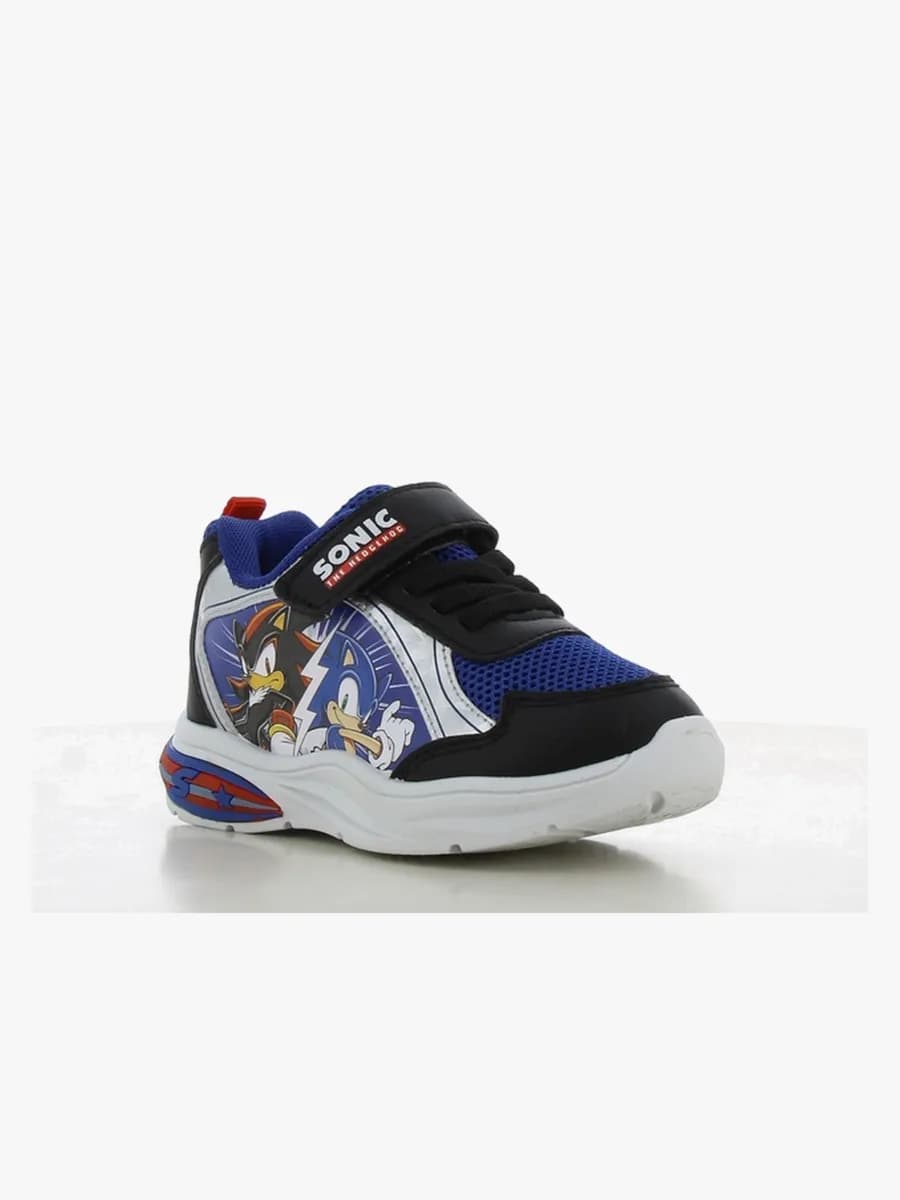 Sonic  Blinkande Sneakers, Black/Cobalt Blue, 29