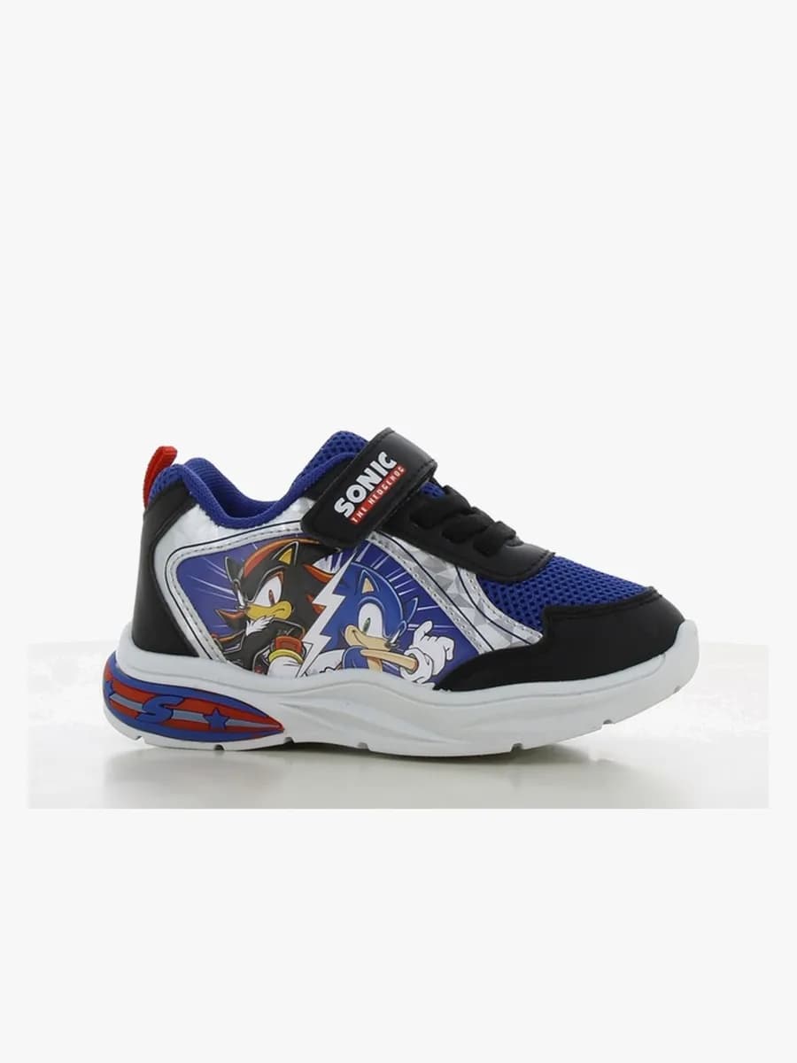 Sonic  Blinkande Sneakers, Black/Cobalt Blue, 29