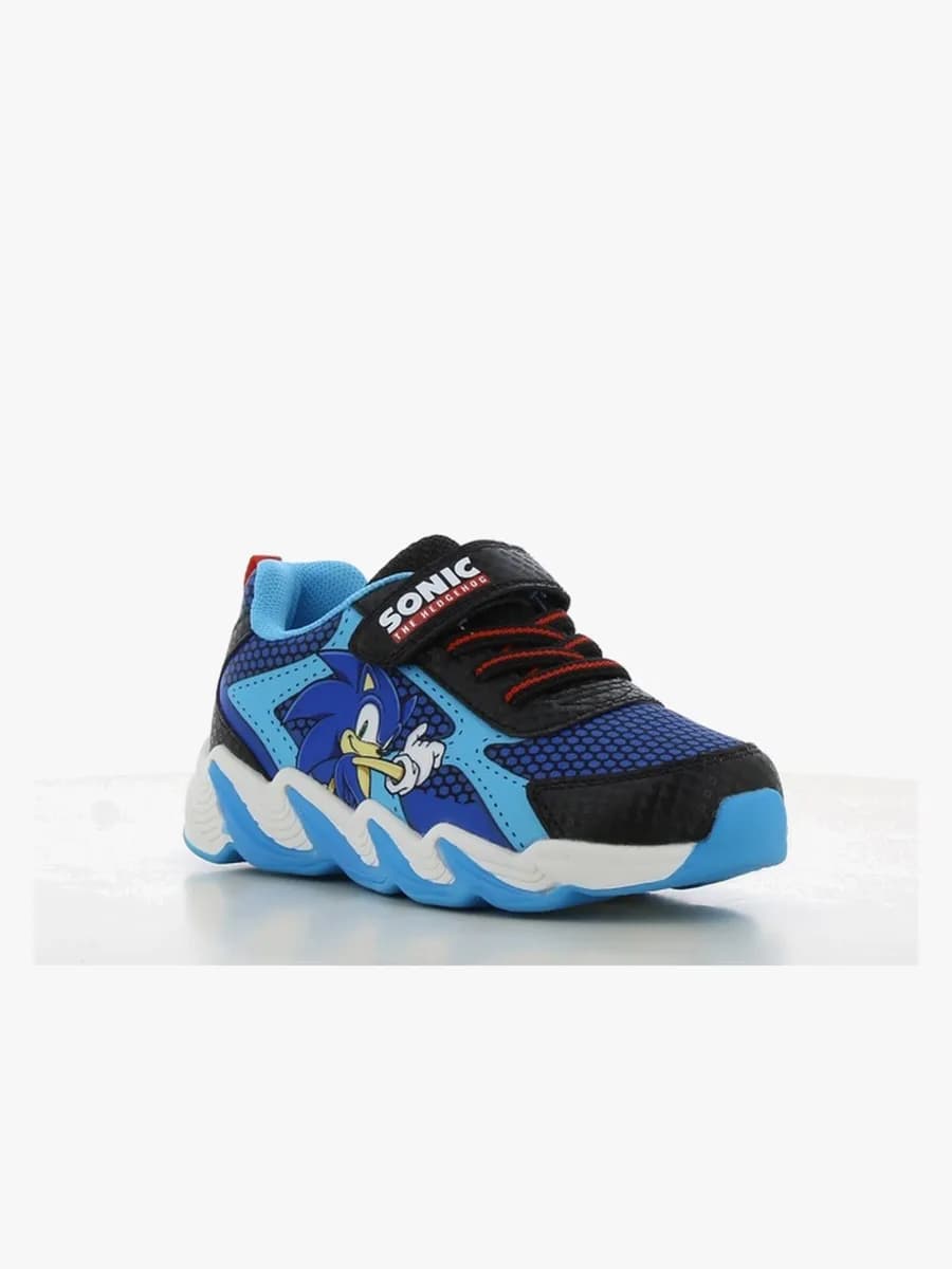 Sonic  Blinkande Sneakers, Black/Cobalt Blue, 32