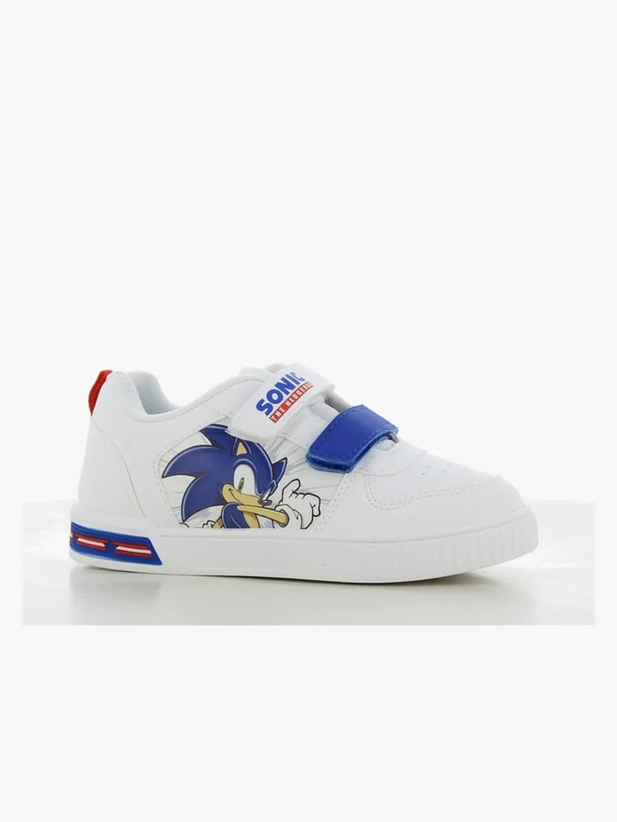 Sonic  Blinkande Sneakers, White/Cobalt Blue, 25