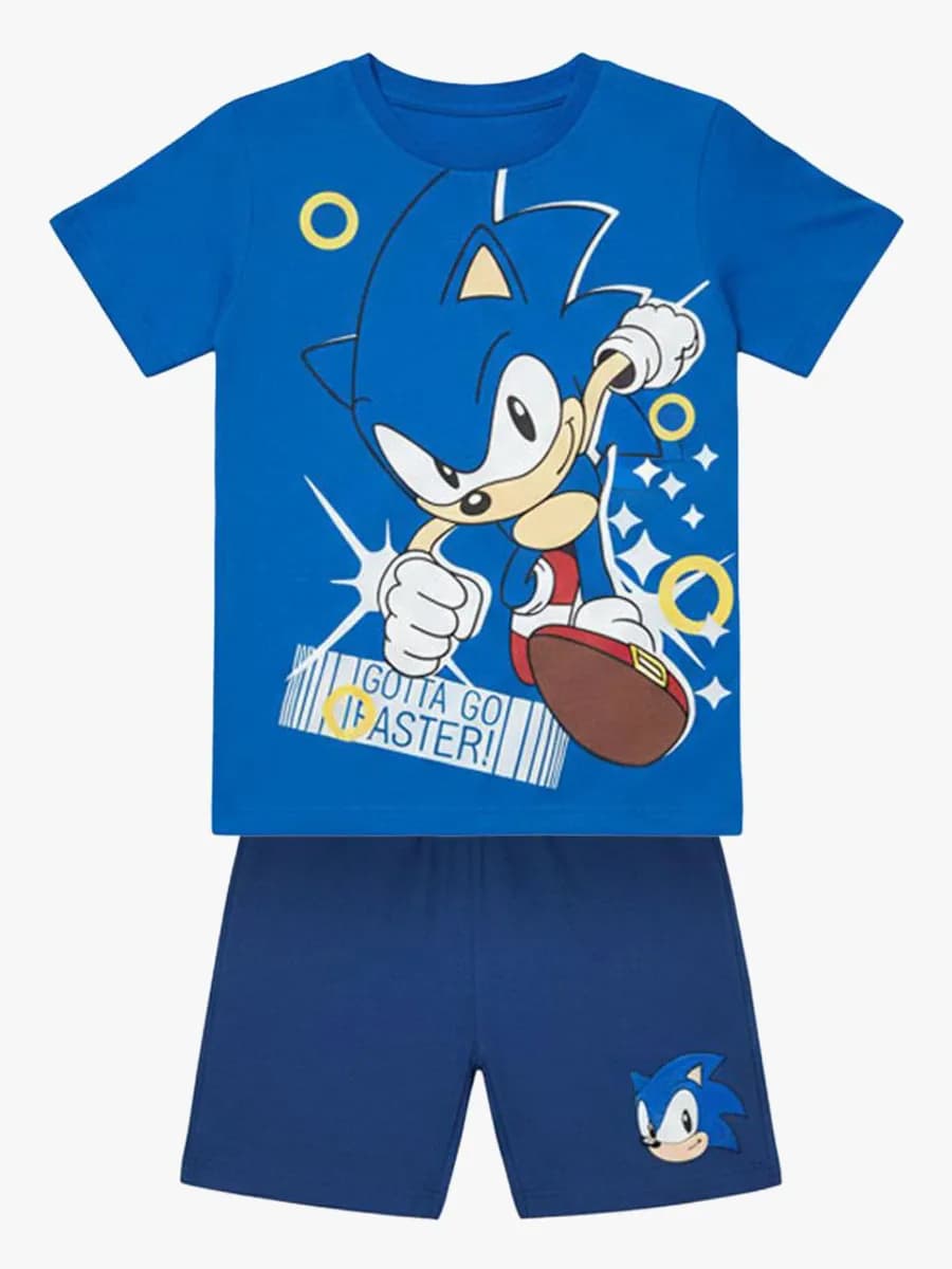 Sonic T-shirt &  Shorts Set, Blå, 104-110