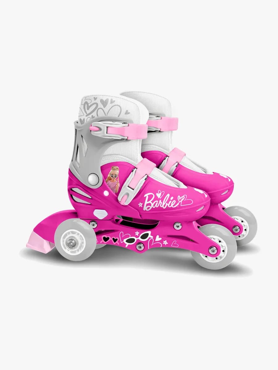 Stamp Barbie Justerbar 2-i-1 Inlines Storlek 27-30, Rosa